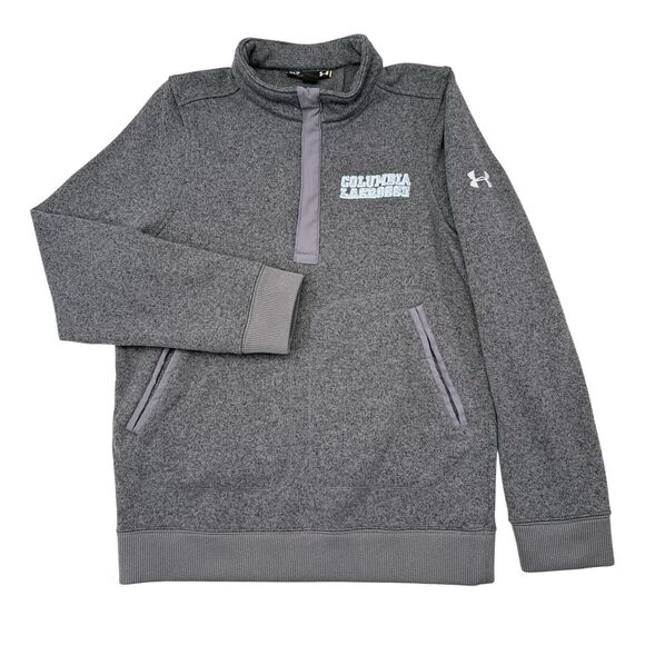 Columbia Lacrosse Pullover Womens Size Small Gray Under Armour 1/4 Zip Sweater‎ - Picture 1 of 11
